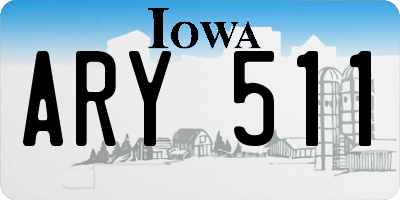 IA license plate ARY511