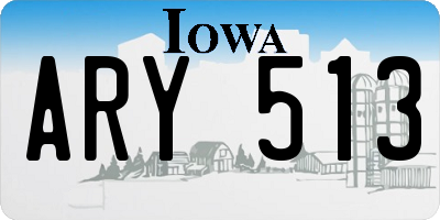 IA license plate ARY513