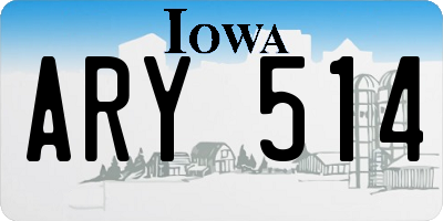 IA license plate ARY514