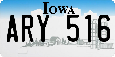 IA license plate ARY516