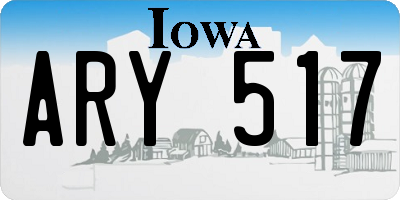 IA license plate ARY517