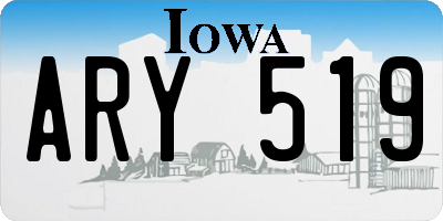 IA license plate ARY519