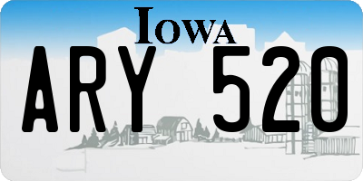 IA license plate ARY520
