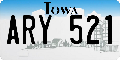 IA license plate ARY521