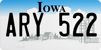 IA license plate ARY522