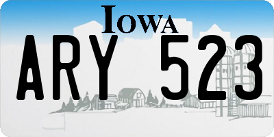 IA license plate ARY523