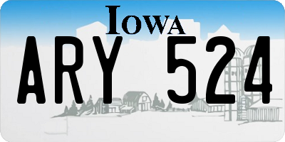 IA license plate ARY524