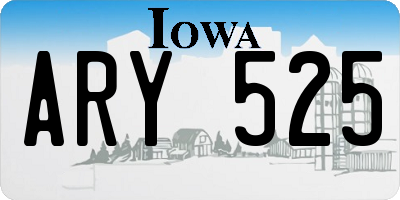 IA license plate ARY525
