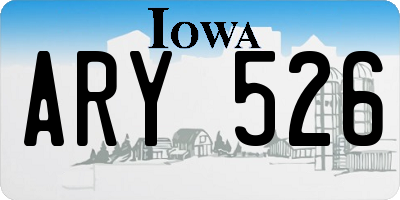 IA license plate ARY526