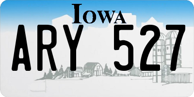 IA license plate ARY527