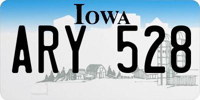 IA license plate ARY528