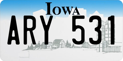 IA license plate ARY531