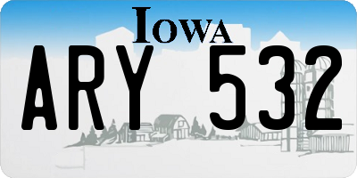 IA license plate ARY532