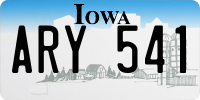 IA license plate ARY541