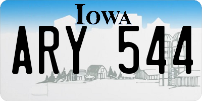 IA license plate ARY544