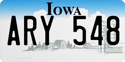 IA license plate ARY548