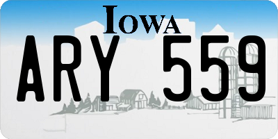 IA license plate ARY559