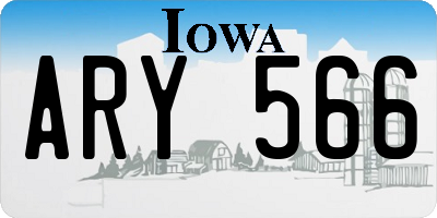 IA license plate ARY566