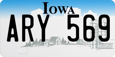 IA license plate ARY569