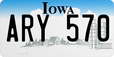 IA license plate ARY570