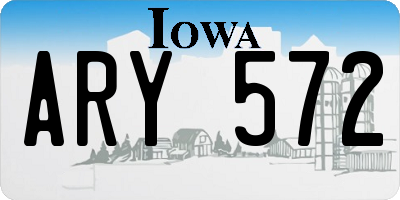 IA license plate ARY572