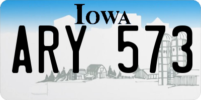 IA license plate ARY573