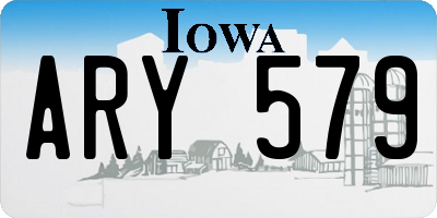 IA license plate ARY579