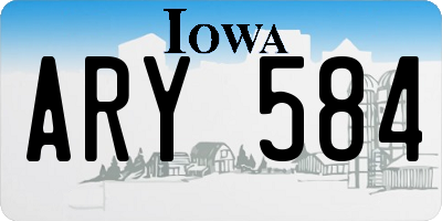 IA license plate ARY584