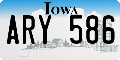 IA license plate ARY586