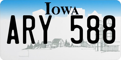 IA license plate ARY588