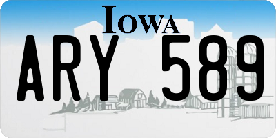 IA license plate ARY589