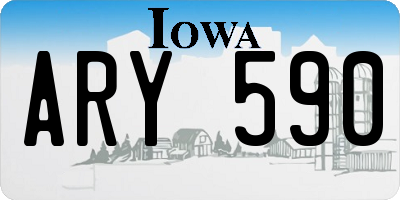 IA license plate ARY590