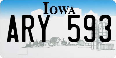 IA license plate ARY593