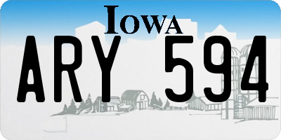 IA license plate ARY594