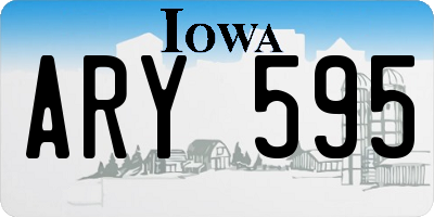 IA license plate ARY595