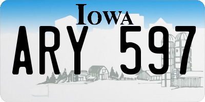 IA license plate ARY597