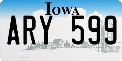 IA license plate ARY599