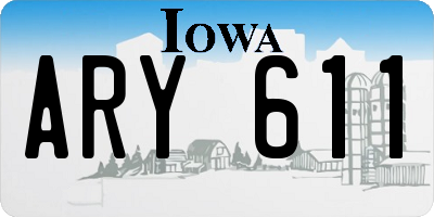 IA license plate ARY611