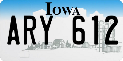 IA license plate ARY612