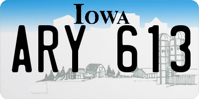 IA license plate ARY613