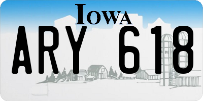 IA license plate ARY618