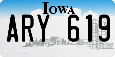 IA license plate ARY619