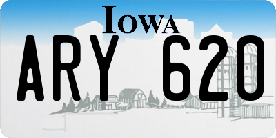 IA license plate ARY620