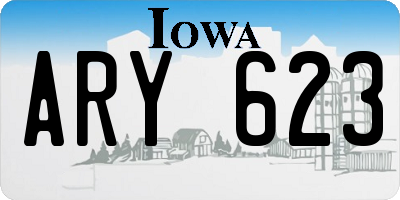 IA license plate ARY623