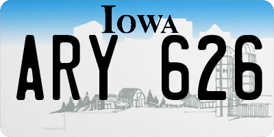 IA license plate ARY626