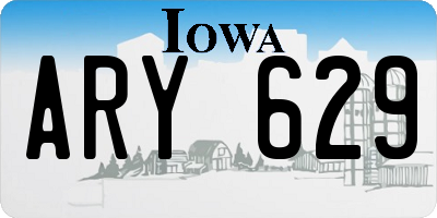 IA license plate ARY629