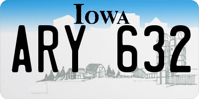 IA license plate ARY632