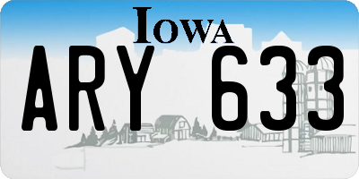 IA license plate ARY633