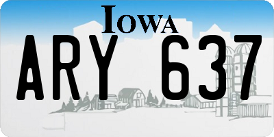 IA license plate ARY637