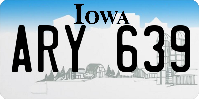 IA license plate ARY639